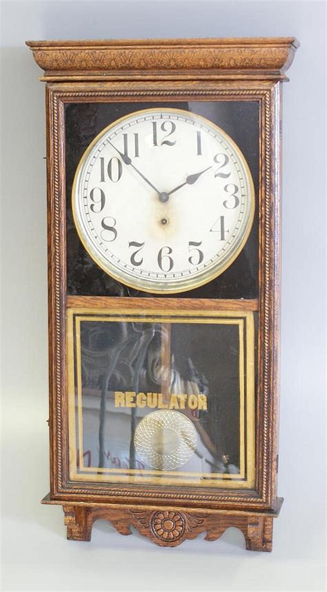 Lot Sessions Oak Regulator Wall Clock 36l