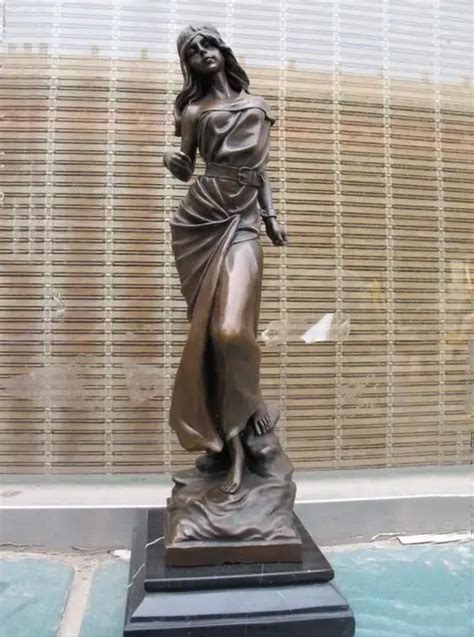 Buy Western Bronze Marble Statue Skirt Girl Sexy Woman Art Sculpture From