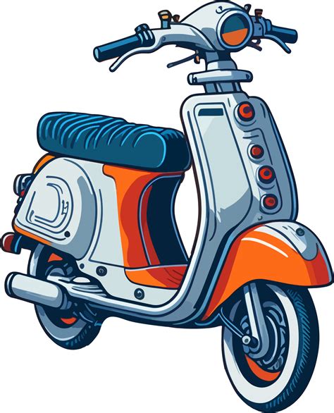 Scooter Cartoon Illustration With 24207650 Png