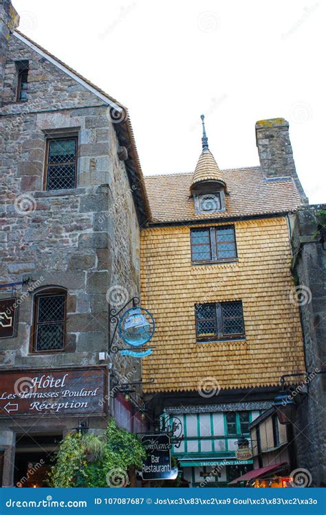 Mont Saint Michel Inside The Walls Normandy France Editorial