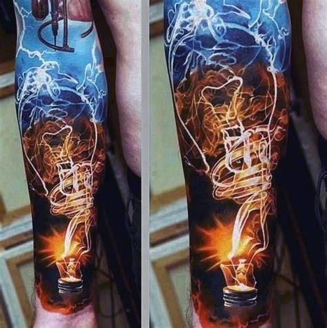 Mens Color Tattoo Forearm