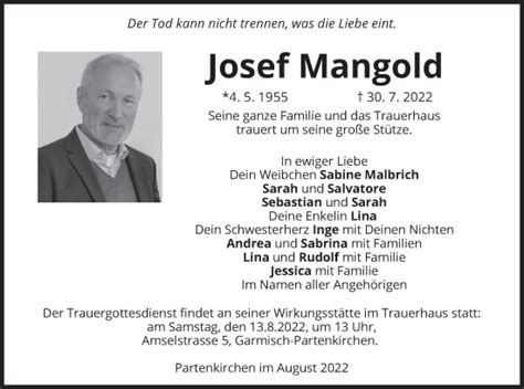 Traueranzeigen Von Josef Mangold Trauer Merkur De