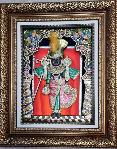 Banke Bihari Tanjore Art Painting With Frame