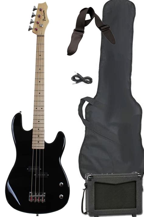 Full Size Electric Bass Guitar Starter Beginner Pack With Amp Case Strap Black Package Buy