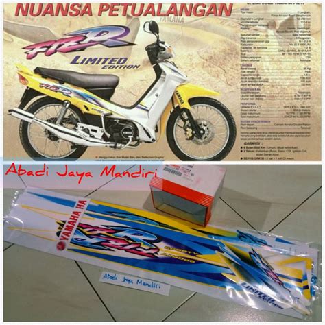 Jual Lis Body Striping Stiker Yamaha Fizr F1Zr Kuning Silver Dual Tone