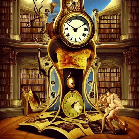 In The Style Of Salvador Dali Melting Clocks Abstract Surrealism · Creative Fabrica