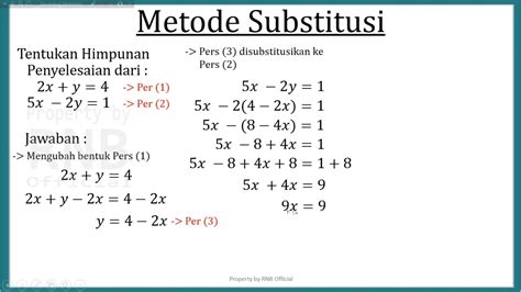 Contoh Soal Spldv Metode Substitusi Dan Penyelesaiannya Riset Riset