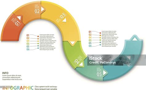 Elemen Gelombang Infografis Warnawarni Ilustrasi Stok Unduh Gambar