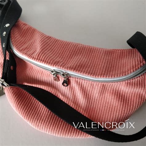 Sac Banane Xxl Velours C Tel Rose Valencroix