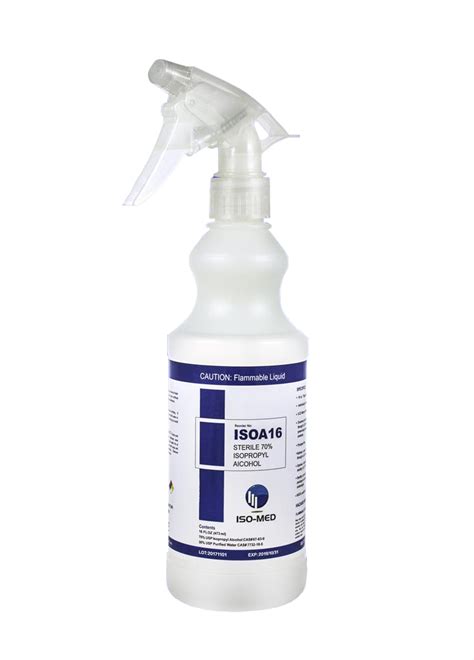 Sterile 70 Isopropanol Alcohol 30 Wfi 16oz Trigger Spray Bottles 1