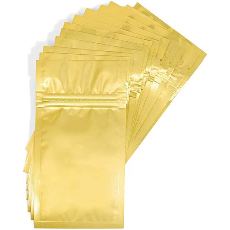 100 Pieces Resealable Smell Proof Bags Foil Pouch Bags Flat Reclosable