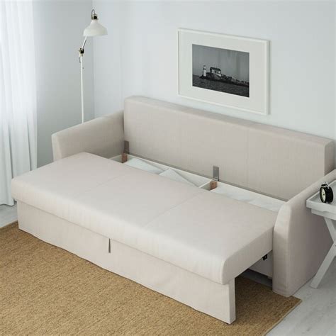 Holmsund Three Seat Sofa Bed Nordvalla Beige Ikea