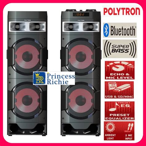 Polytron Speaker Aktif Pas 10d22 Bluetooth Karaoke Super Bass Lazada