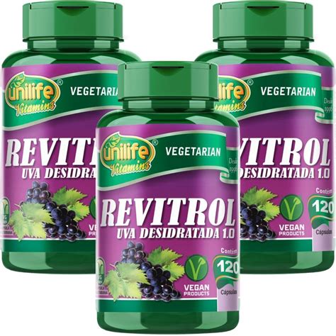 Kit Un Semente De Uva Revitrol Resveratrol Mg Caps Unilife