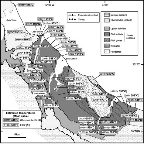 Geological Map Of The Alboran Domain Around The Beni Bousera Peridotite