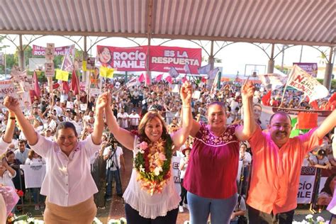 Muestra músculo Rocío Nahle en cierre de gira en el sureste veracruzano