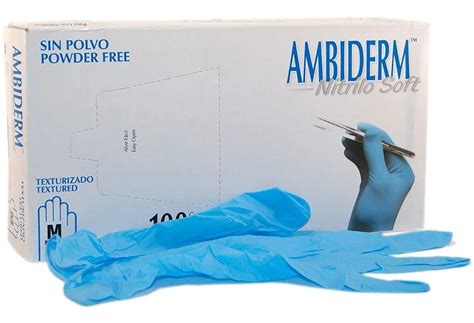 Guante Ambiderm Nitrilo Soft Azul