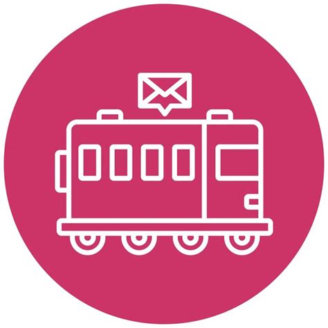 Premium Vector Mail Train Icon Style
