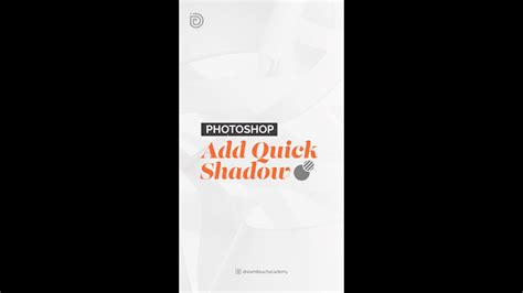 Add A Quick Shadow In Photoshop Malayalam Tutorial Dreamitouch