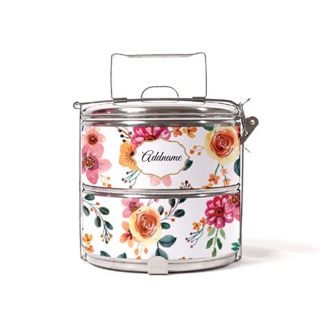 Laura Series Garnet Two Tier Tiffin Carrier Famsymall