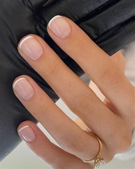 Short Nail Manicure Simple Gel Nails French Manicure Nails Subtle