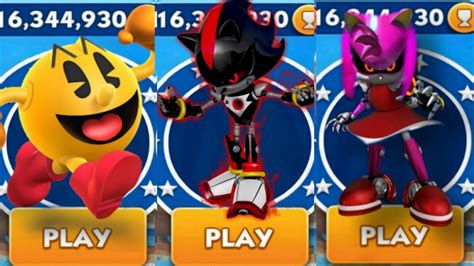 Sonic Dash Pacman Vs Metal Shadow Vs Metal Amy Movie Sonic Vs All