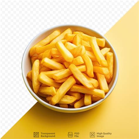 Batatas Fritas Isoladas Em Fundo Transparente PSD Premium