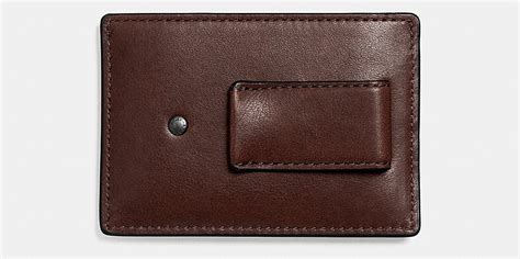 COACH Mens Wallets | Money Clip Card Case In Sport Calf Leather