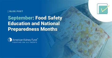 September Food Safety Education And National Preparedness Months