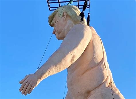 Naked Trump Marionette Seen In Phoenix Reappears Near Former President