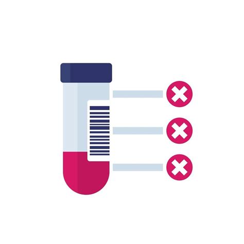 Resultados De Análisis De Sangre O Icono De Vector De Muestra De Sangre