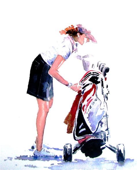 12 Best Golf And Watercolour Images On Pinterest Pen And Wash