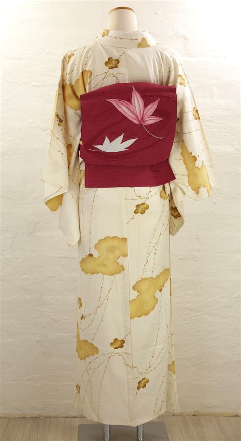 Vintage Summer Hitoe Kimono Crowd Flower Pattern S Gem