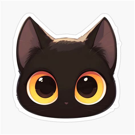 Cute Kawaii Black Cat Sticker