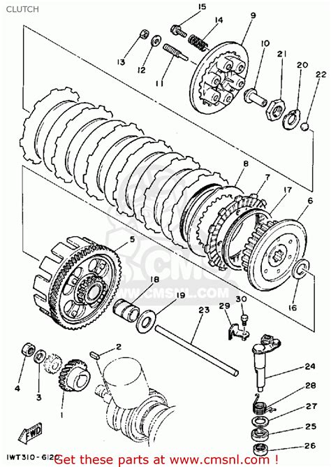 Yamaha YFZ350A BANSHEE 1990 CLUTCH Buy Original CLUTCH Spares Online