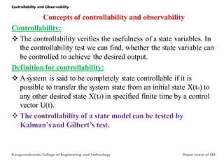 Controllability And Observability Ppt