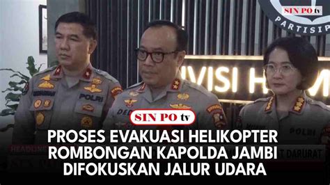 Proses Evakuasi Helikopter Rombongan Kapolda Jambi Difokuskan Jalur