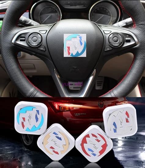 Colors Aluminum Alloy Car Steering Wheel Emblem Decoration Stickers Car