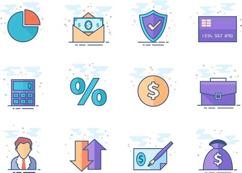 Iconos De Color Plano M S Finanzas Vector Premium