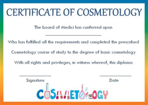 Cosmetology Certificate Templates Beautiful Templates To Explore Areas