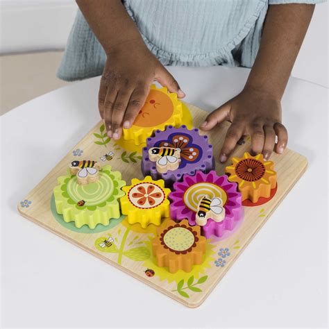 Busy Bees Gears And Cogs Wooden Baby And Toddler Toys Le Toy Van