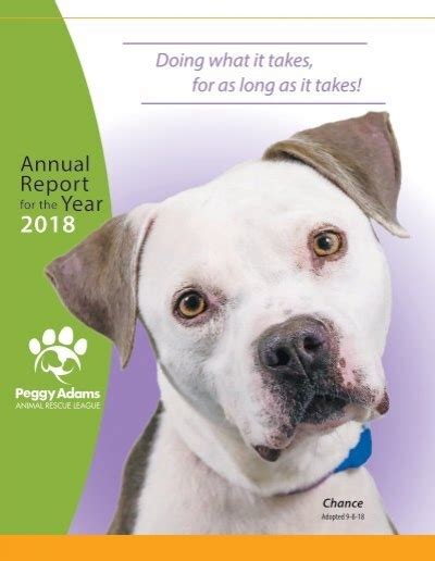 Peggy Adams Animal Rescue League Annual Report