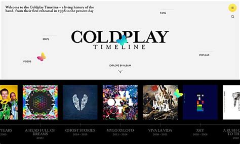 Coldplay Timeline Communication Arts