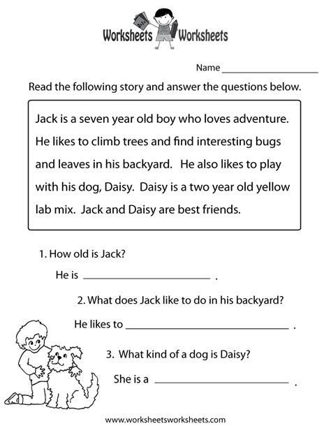 Reading Comprehension Practice For Rd Grade Reading Comprehension Hot Sex Picture