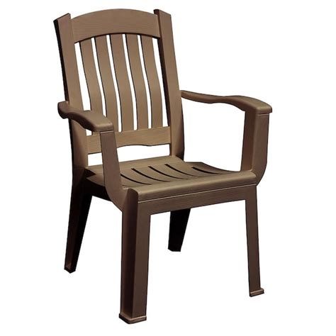 Adams Manufacturing Stackable Brown Plastic Frame Stationary Dining