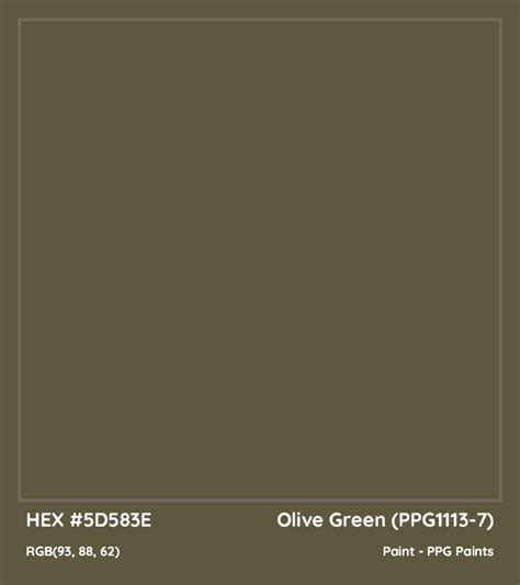 Olive Green Paint Color Code Ppg