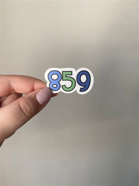 859 Area Code Sticker Kentucky Area Code Etsy