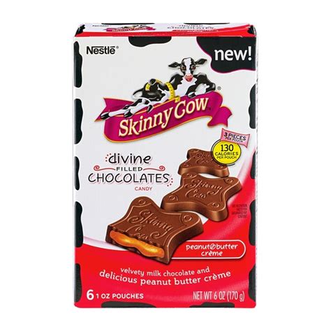 Skinny Cow Peanut Butter Creme Divine Filled Chocolates 6 Ct 6 Oz