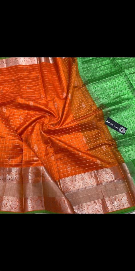 Kuppadam Pattu Sarees With Kanjeevaram Borders And Silver Jari