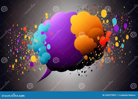 Abstract Speech Cloud Generative Ai Stock Image Image Of Symbol